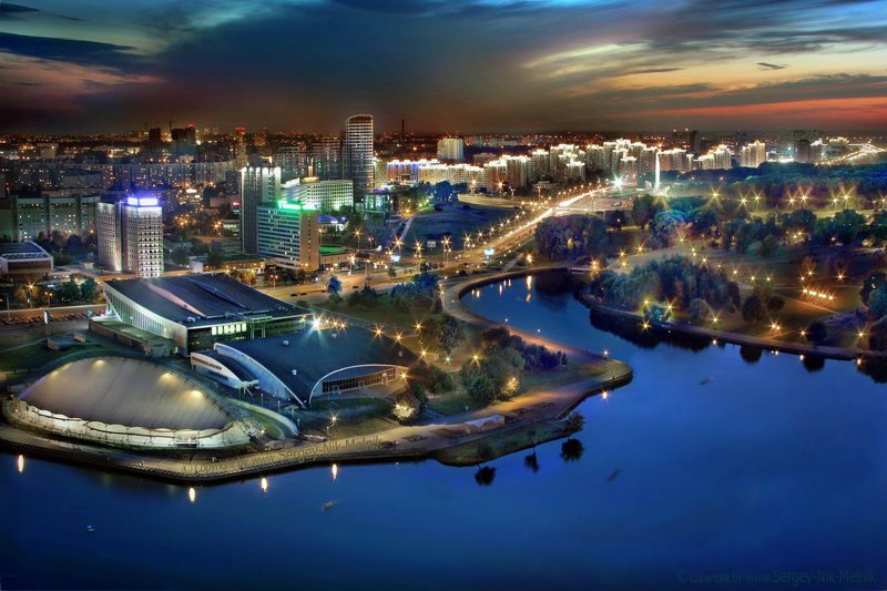 беларусь, город, минск, вечер, фотосфера-минск, фото-минск, интерьерный-фотограф-минск Полуостров Победителей в центре Европы фото превью