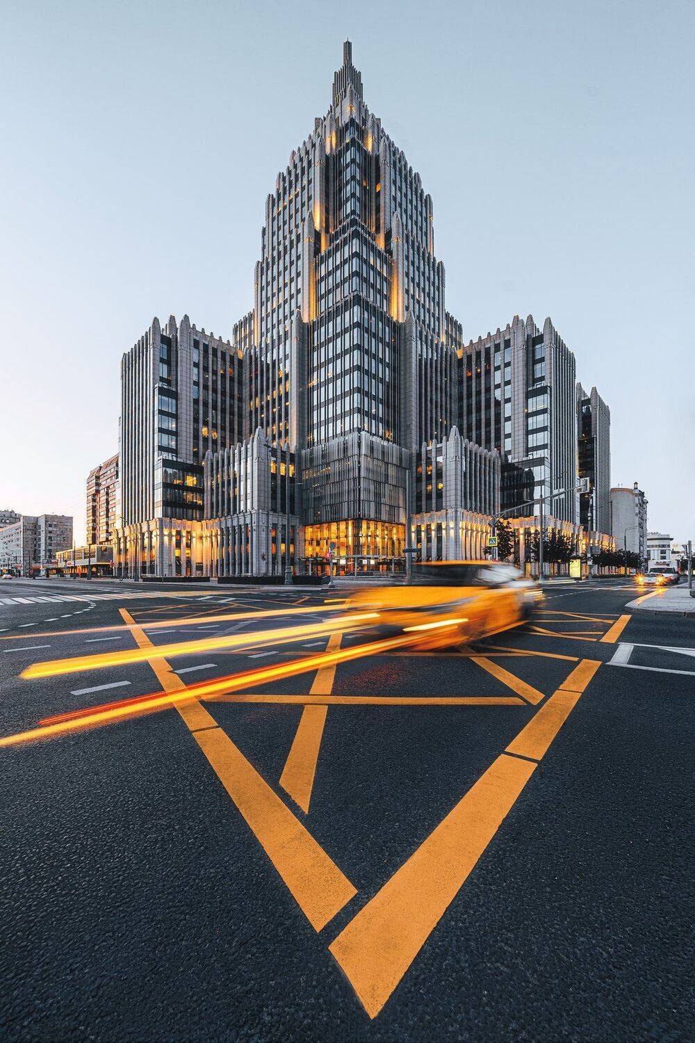 moscow, city, russia, architecture, перспектива, москва, город, дорога, линии, москва, taxi, motion, движение, Анастасия Мазурева