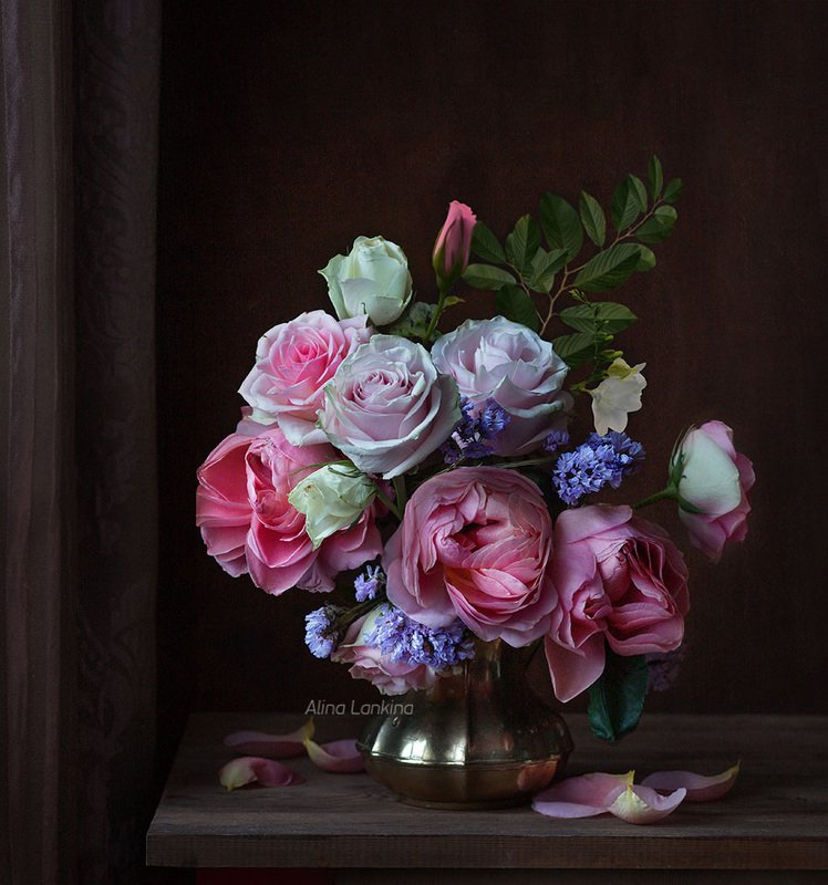 натюрморт, цветы, розы, арт, алина ланкина, художественный натюрморт, натюрморт с цветами, лето, свет *** фото превью