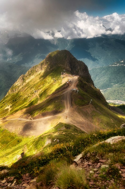 горы, осень, кавказ, пейзаж, красная поляна, сочи Не Черная Пирамида фото превью