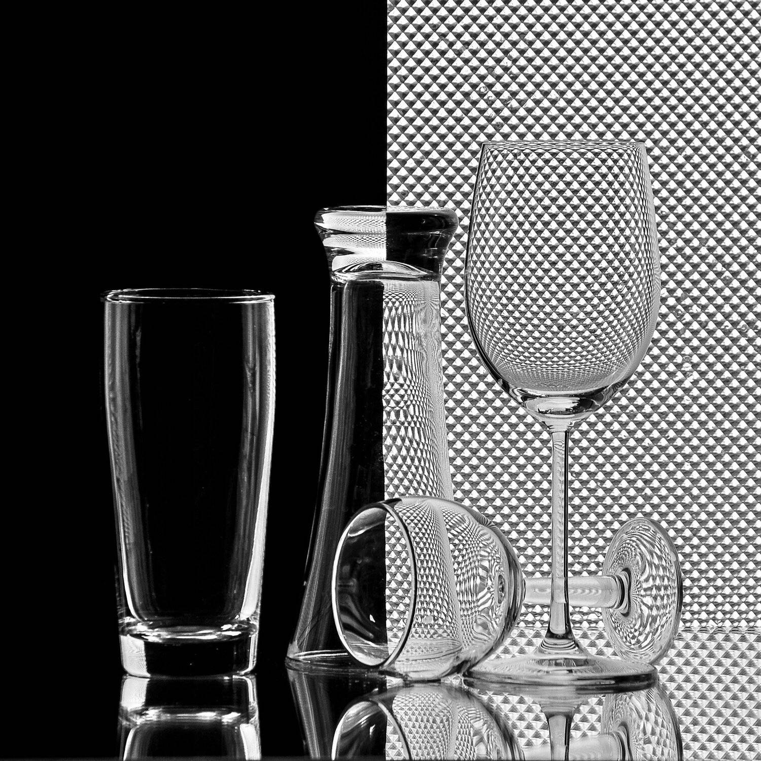 абстракция, свет, тень, фотография, стекло, ч/б, натюрморт, стекло, Валерий Верещако