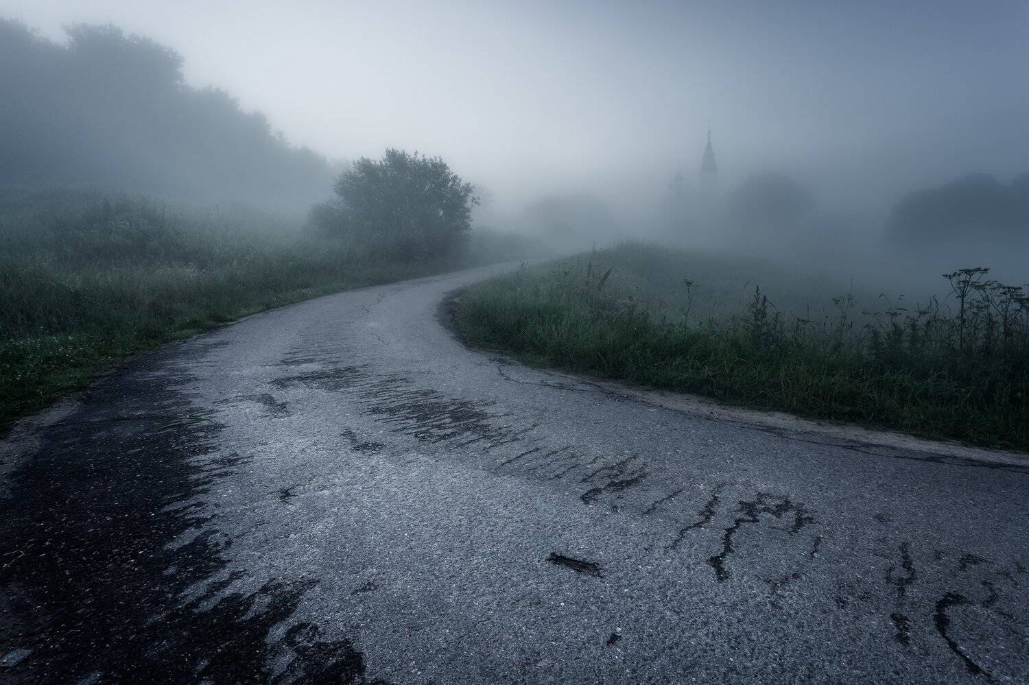 туман, церковь, Валищево, природа, Московская область, пейзаж, Мартыненко Дмитрий