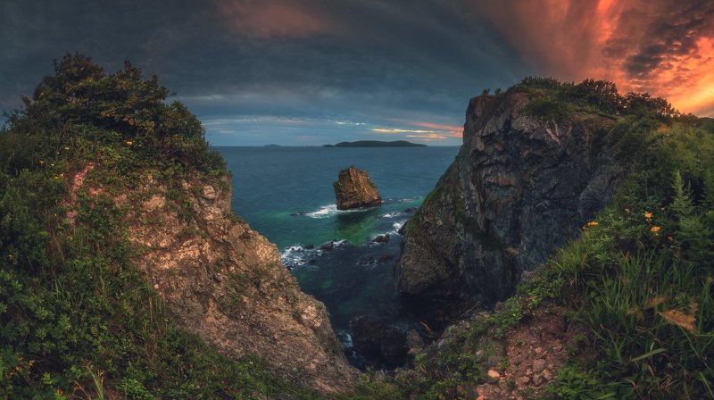 вечер, море, скалы *** фото превью