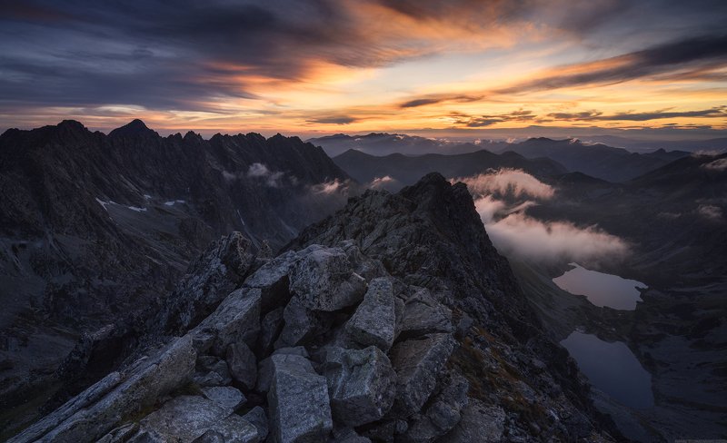 #landscape #panoramic #photo #nikon #adventure #sunset  #mountains #hill #nature #travel #sky #outdoors #tatry Kôprovský štít фото превью