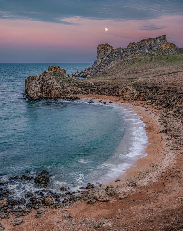 Восход луны над Азовом фото превью