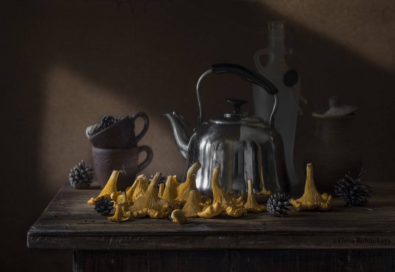 грибы,лисички,натюрморт, Елена Рубинская