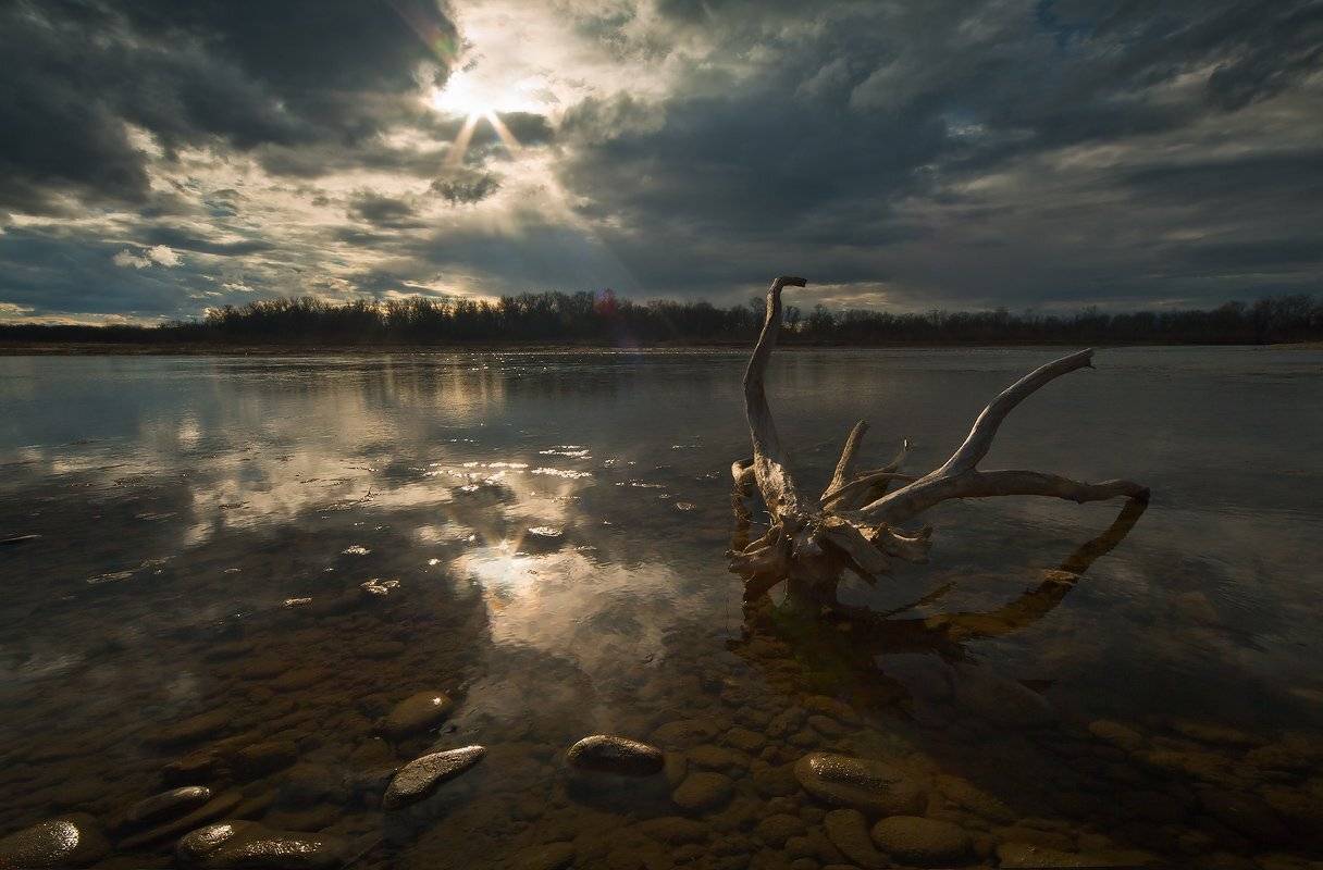 март, просвет, река, лаба, Николай Мысливцев