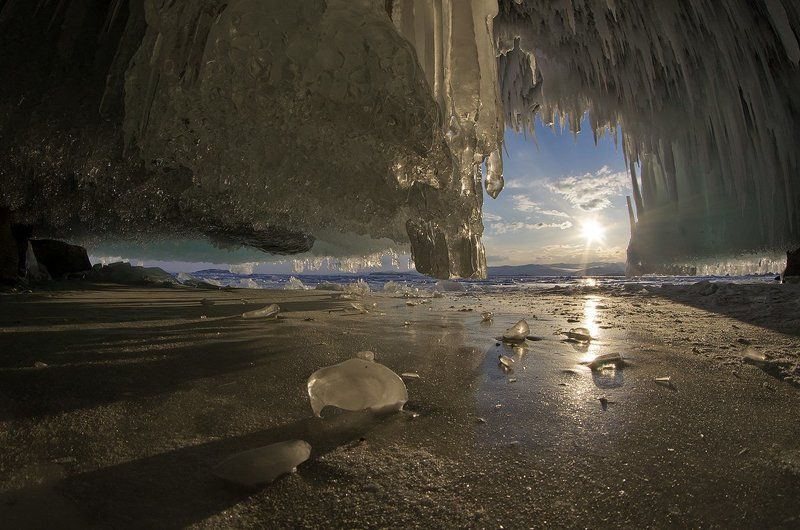 байкал, утро, грот, лед, сосульки, снег Байкальская сказка... фото превью