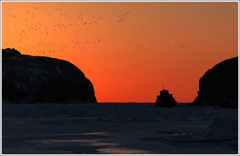 Закат в бухте Крабовая фото превью