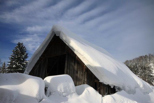 Это в городе тепло и сыро, а за городом...