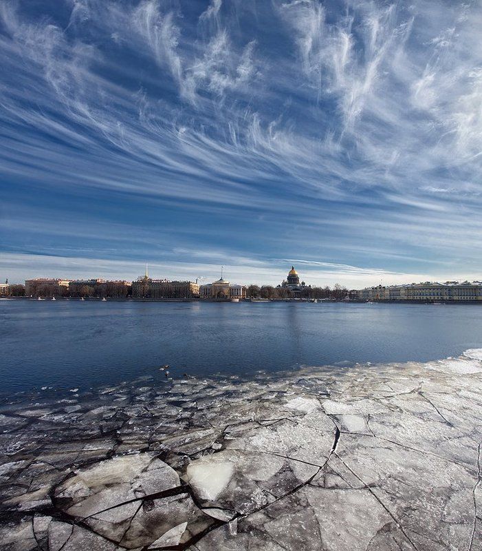 Предмасленичная с утками,ледком и нарядным небом.. фото превью