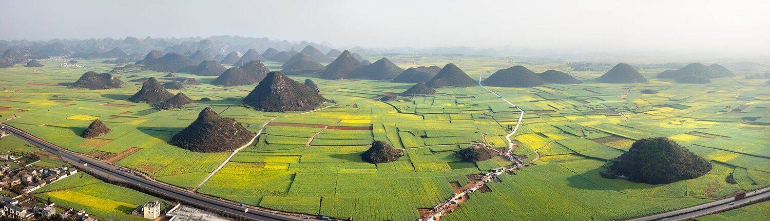 китай, рапсовые, поля, карстовые, горы, Yury Pustovoy