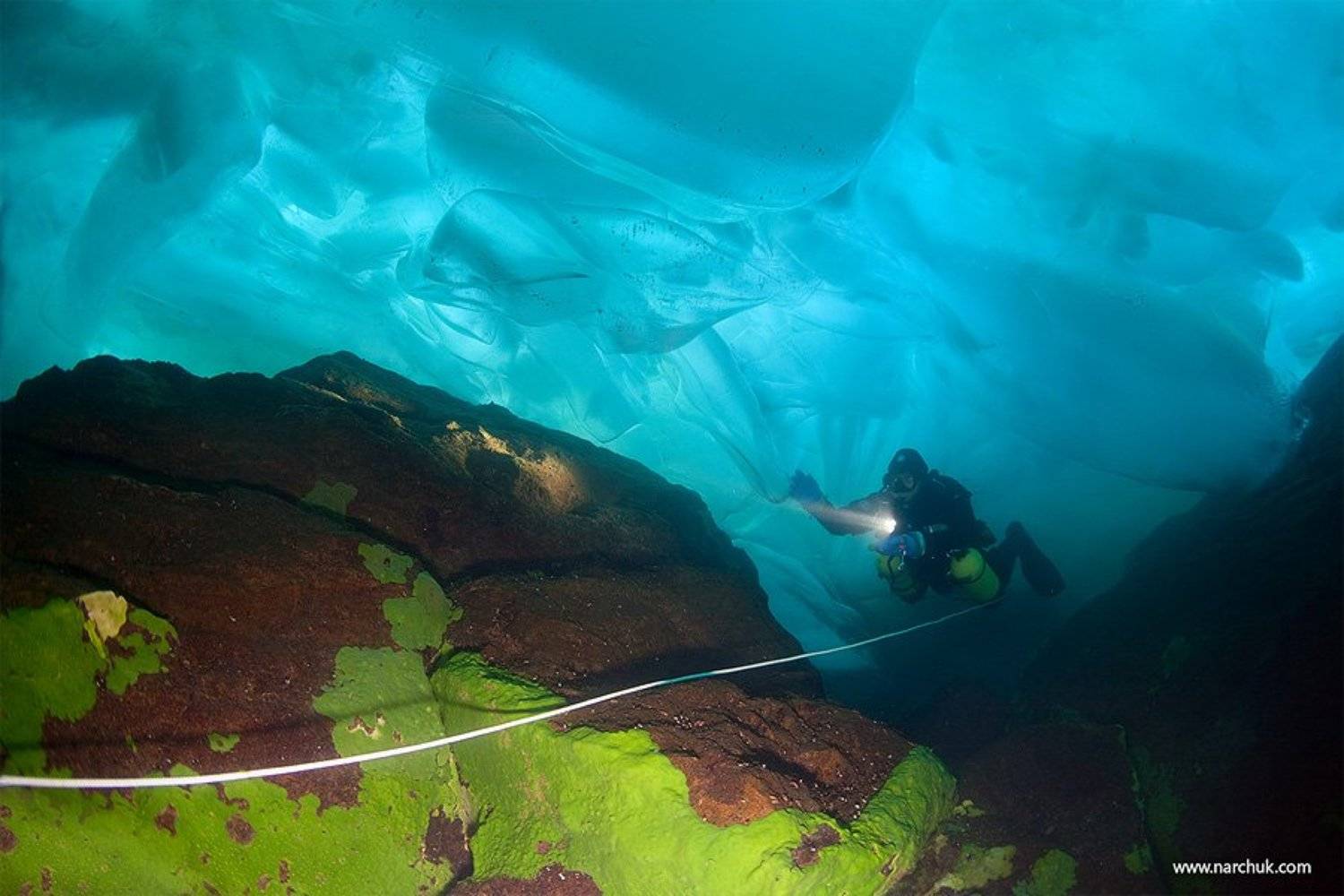 байкал, озеро, лед, дайвинг, техно, камни, дайвер, Нарчук Андрей