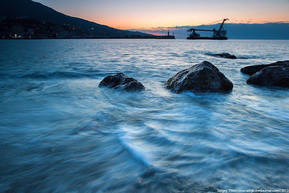 крым, море, волна, порт, маяк, ялта, Serge Titov