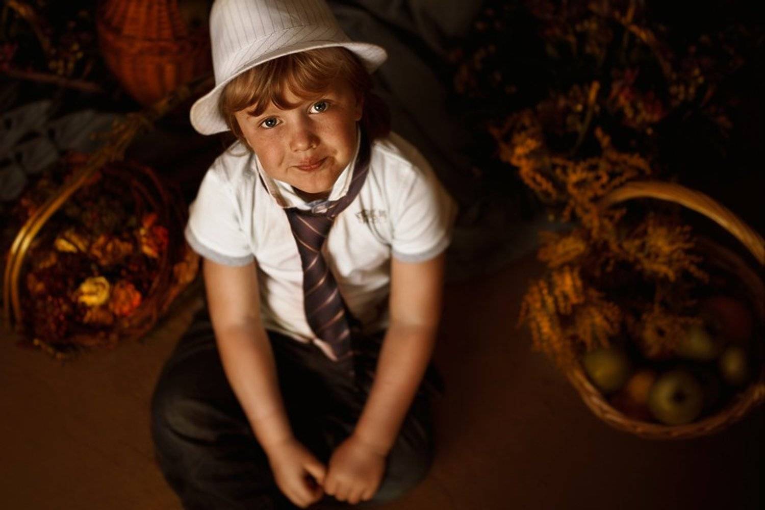 ребенок, дети, портрет, цветы, Masha Ferre