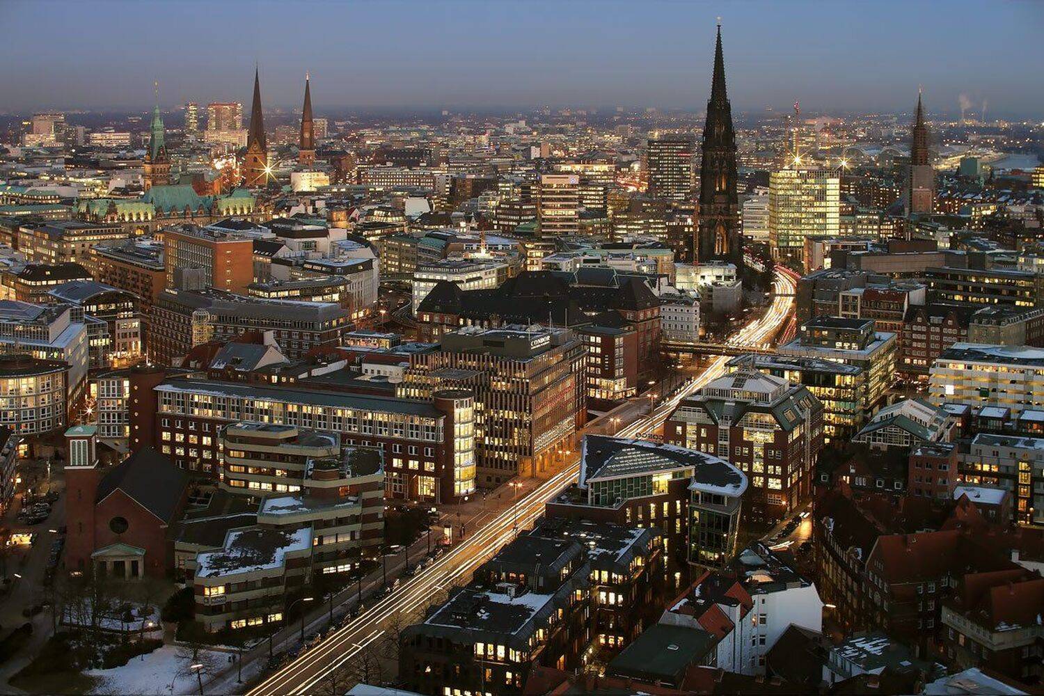 германия, гамбург, вечер, Игорь Дубровский