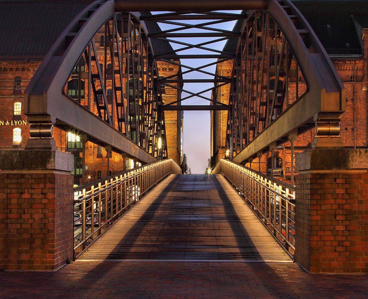 германия, гамбург, вечер,мост, Игорь Дубровский