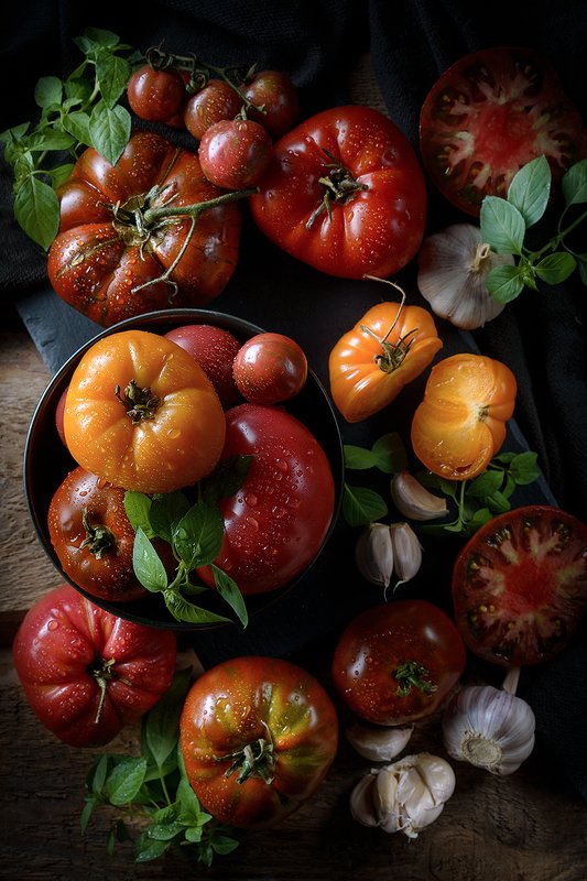 помидоры, плоды, урожай, томаты, натюрморт, еда, фудфото Томатомания фото превью