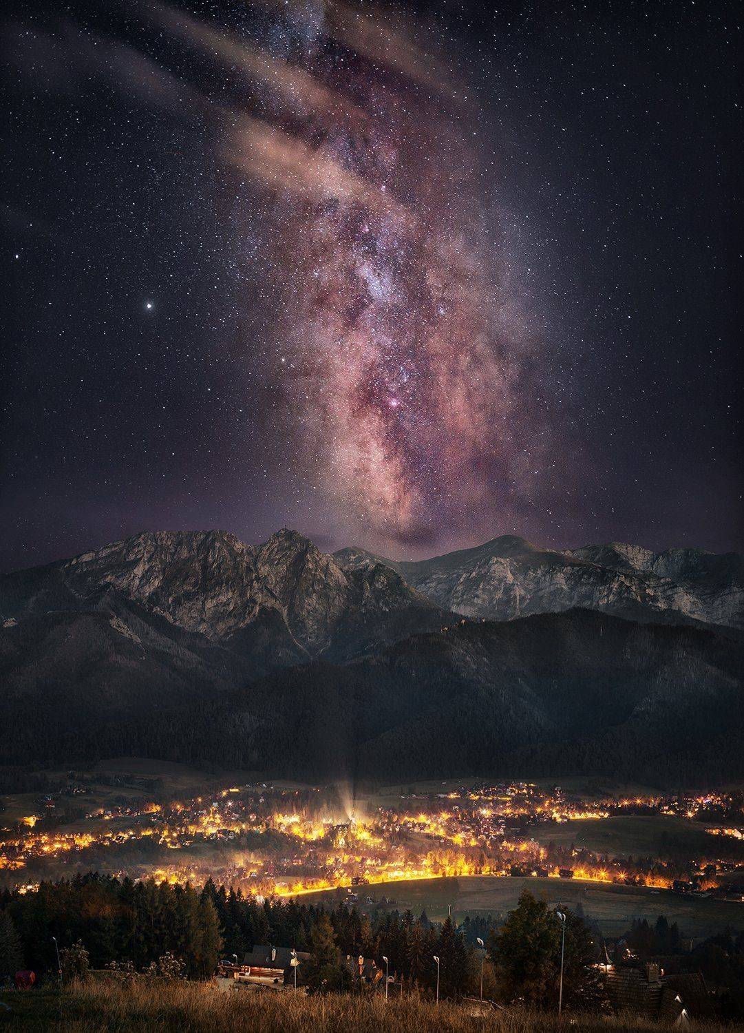 tatras, tatra, mountains, night, nightview, stars, milky way, Poland, Patrycja Towarek