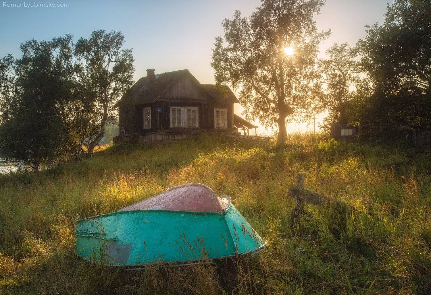 деревня, соловки, домик, закат, роман любимский, Роман Любимский