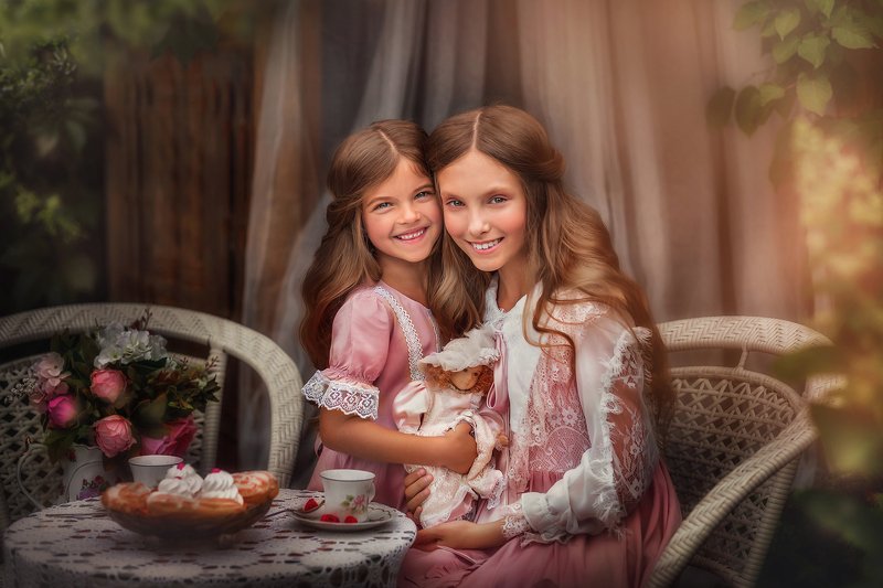 девочки, ретро, винтаж Соня и Лиза фото превью