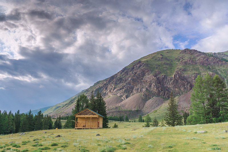 пейзаж, горы,Горный Алтай  Живописный уголок  фото превью