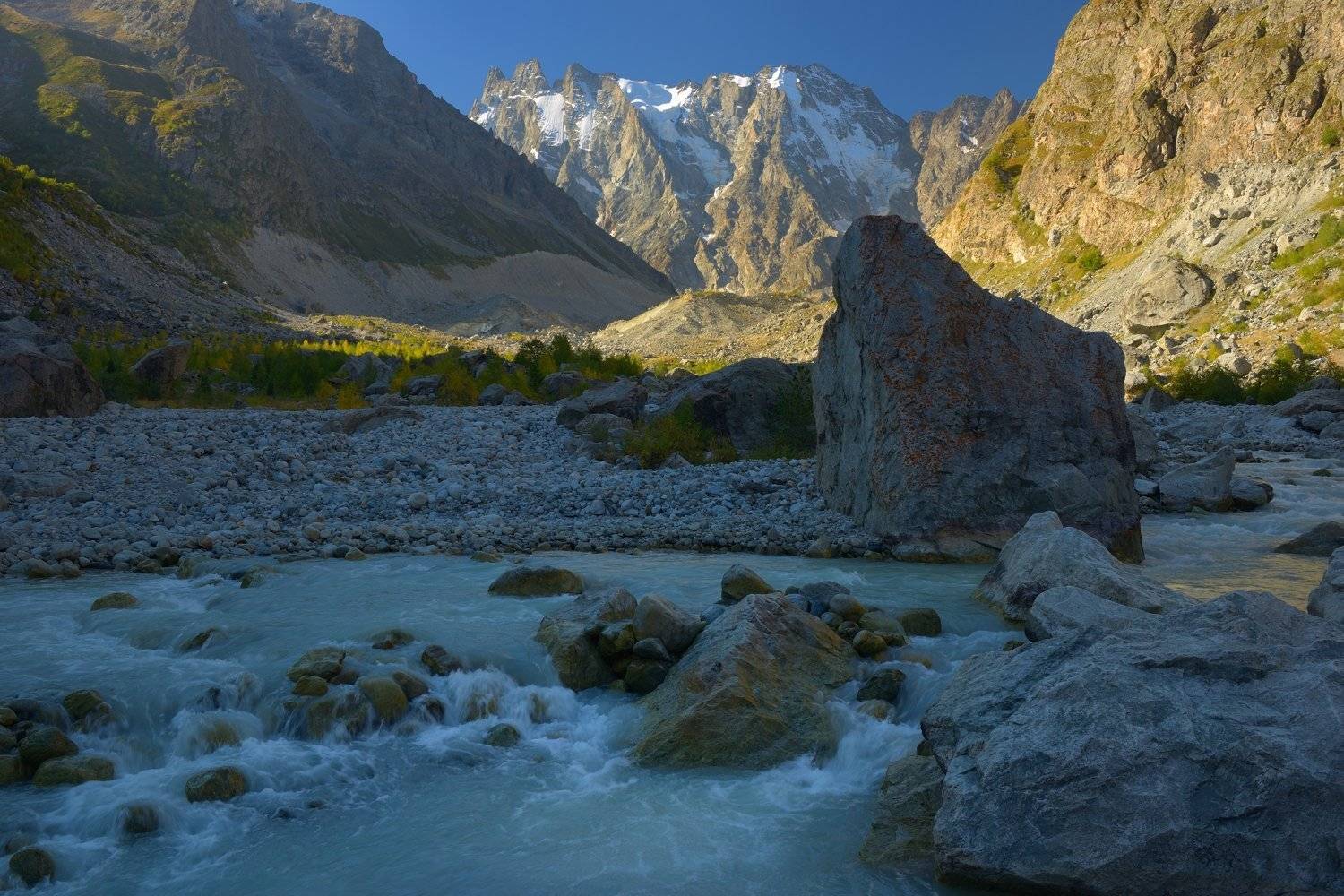 горы осень река утро шхельда, Александр Жарников