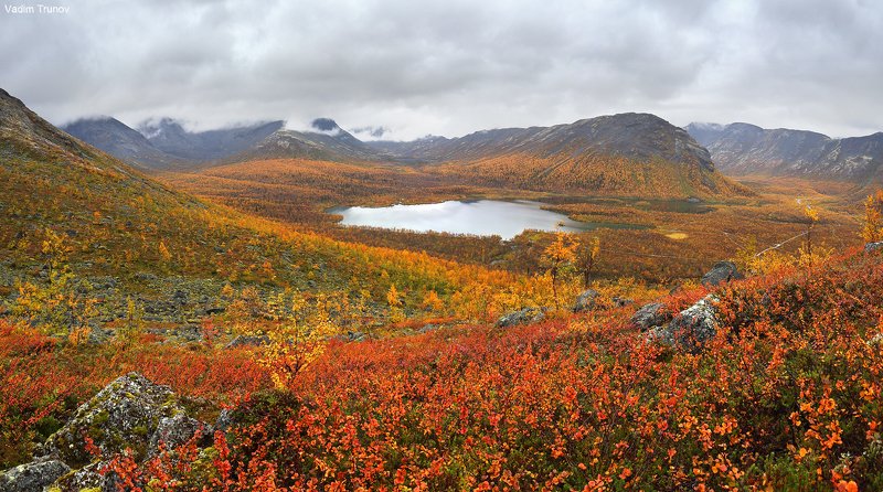 кольский, север, заполярье, хибины, малый вудьявр Осень на малом Вудьявре фото превью