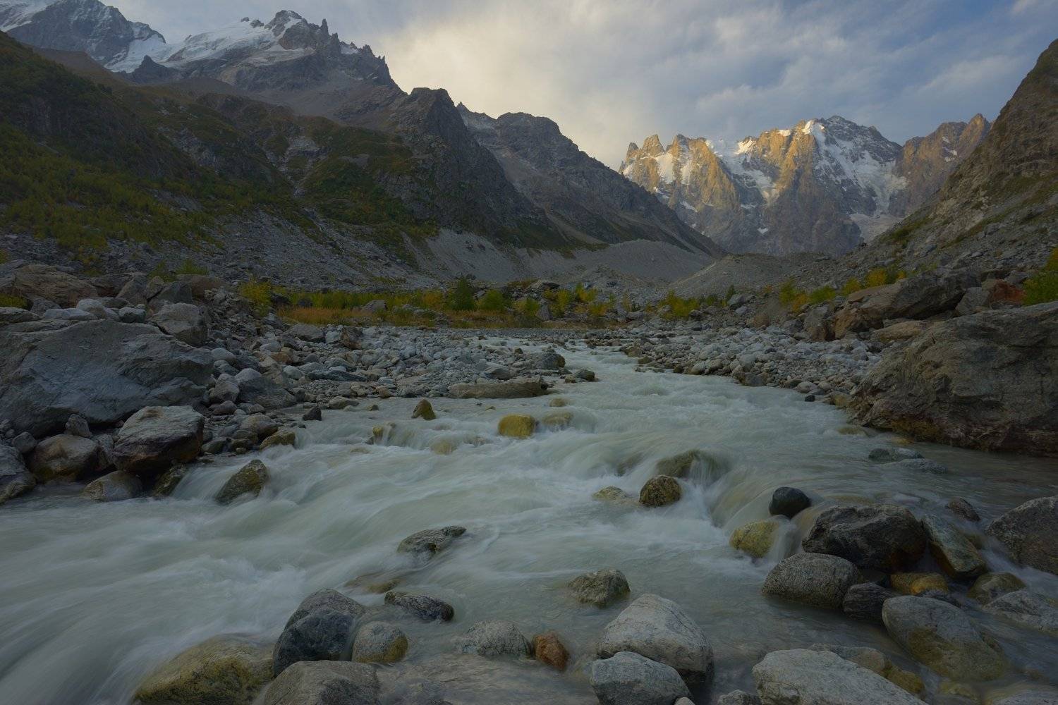 горы осень река утро шхельда, Александр Жарников
