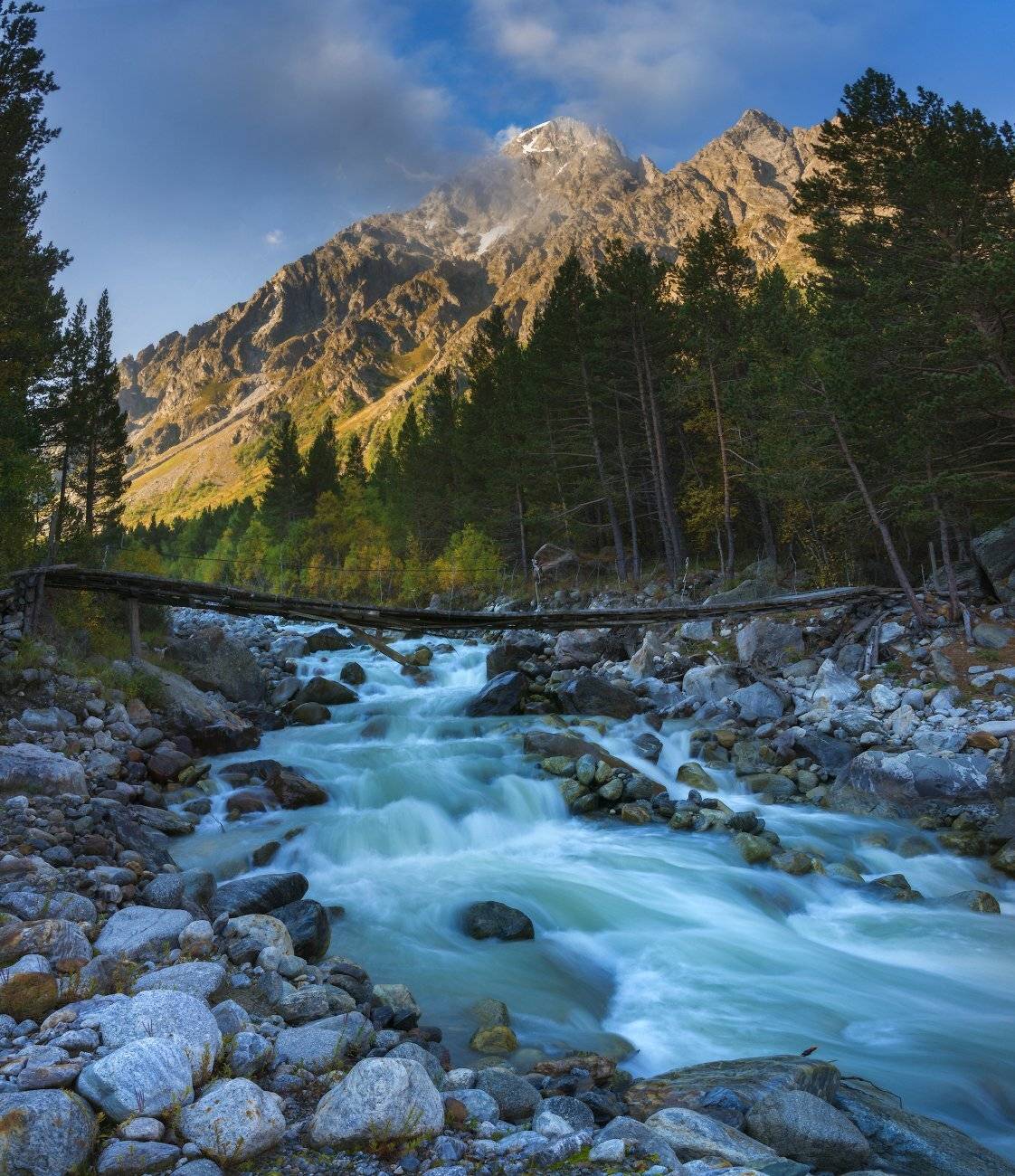 горы,мостик,река,кбр,сентябрь, брежицкая,пейзаж, Елена Брежицкая