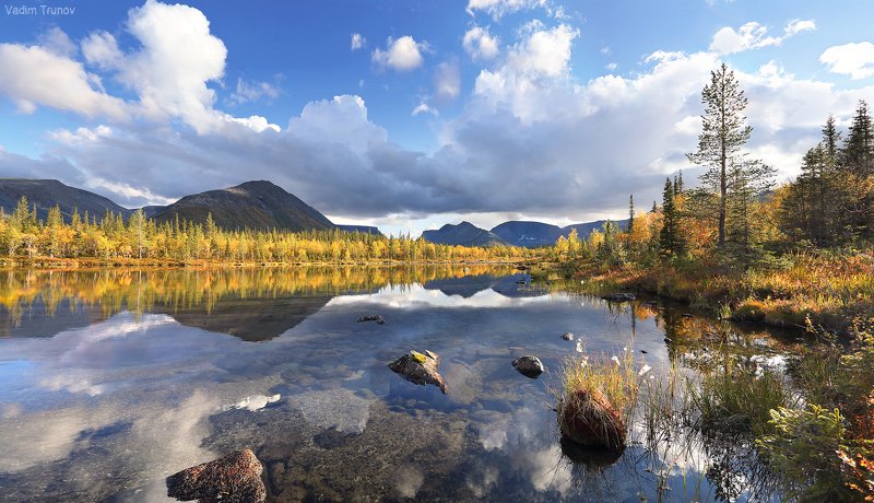 кольский, север, заполярье, хибины Лесное озеро фото превью