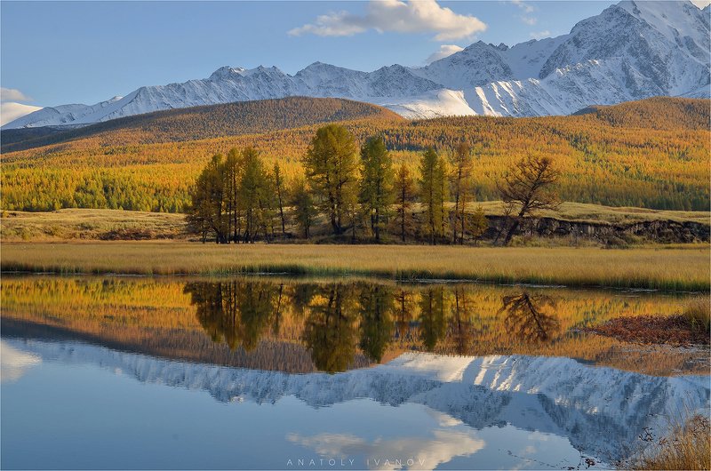республика алтай, урочище ештыкёль, озеро джангысколь, северо-чуйский хребет Осенние краски Алтая фото превью
