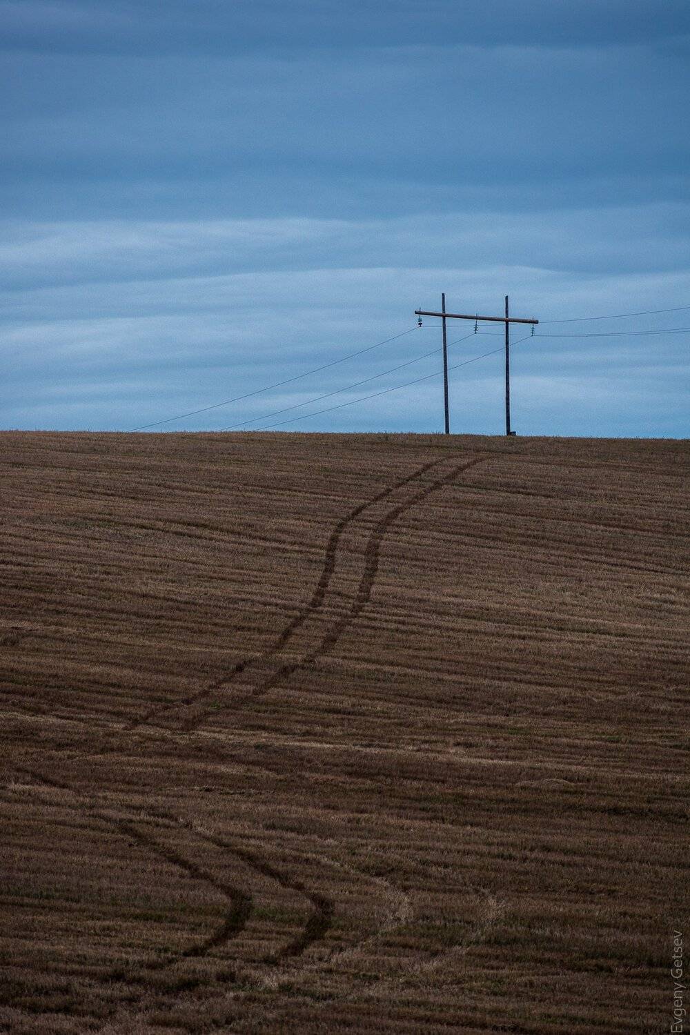 минимализм, дорога, провода, Евгений Гецев