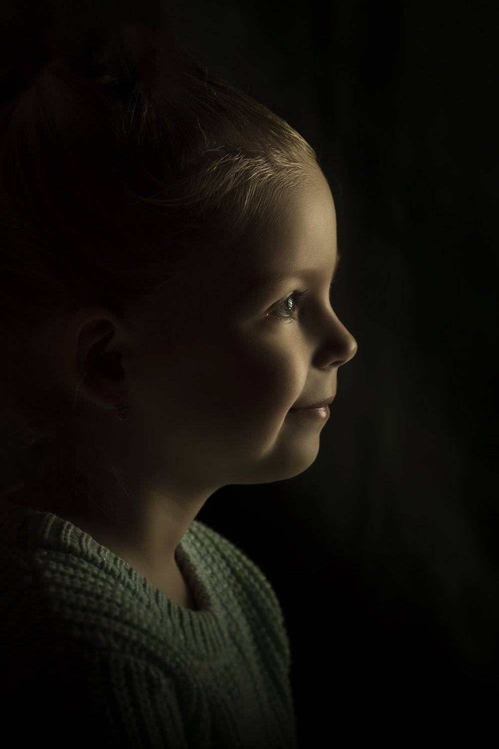 девочка, ребенок, портрет, студия, профиль, Александр Игнатьев