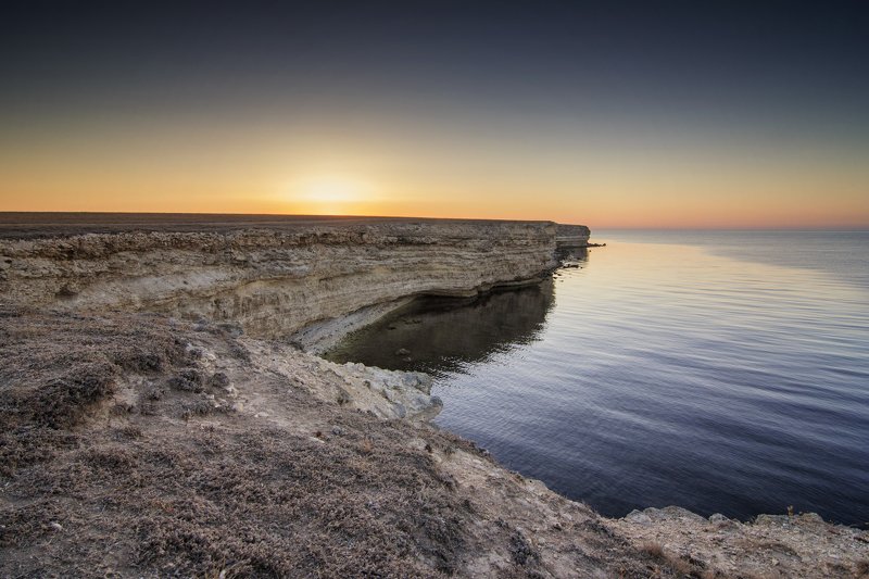 Крым, Рассвет, Тарханкут, Пейзаж Мыс Тарханкут фото превью