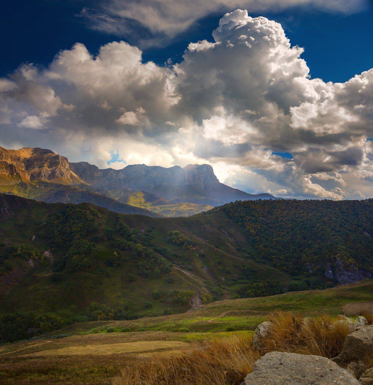 горы,осень,облака, природа,пейзаж, Елена Брежицкая