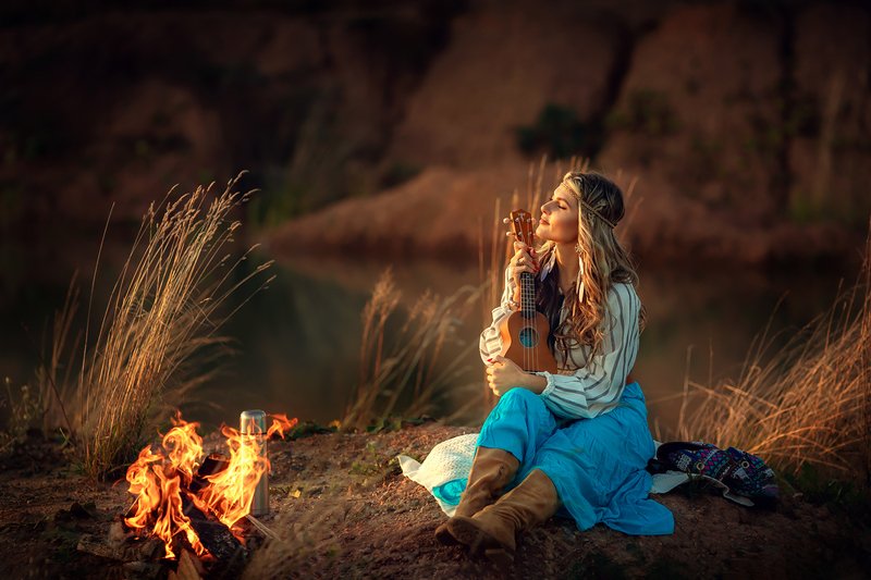 Тепло костра фото превью