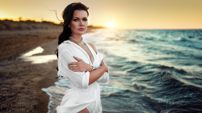 девушка, модель, портрет, девочка, море , пляж, женский портрет, art, female portait, popular, woman, model, sea, beach Карина фото превью