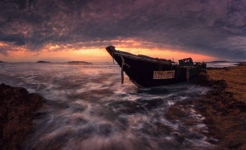 утро, море, шхуна *** фото превью