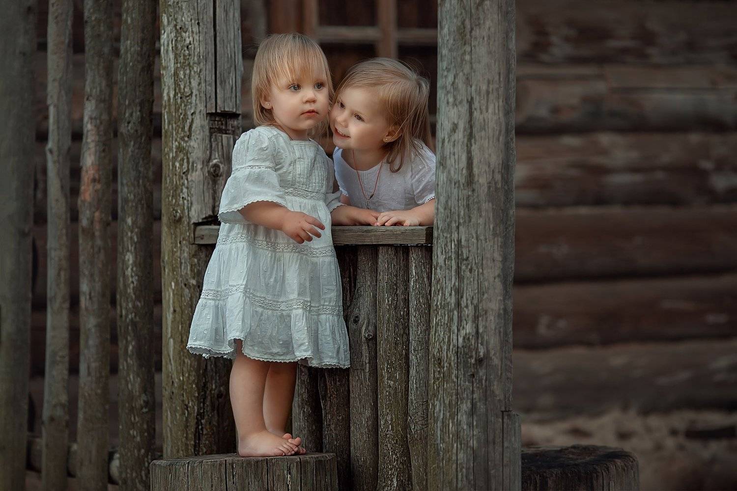 девочки, дети, малышки, деревня, лето, тепло, детство, Людмила Бобровская