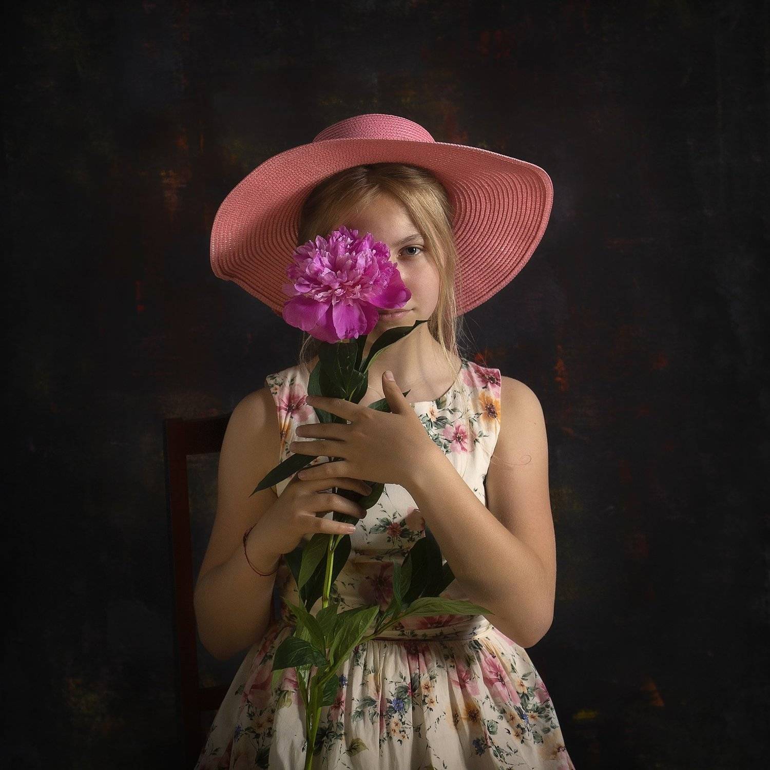 пионы детский портрет постановка художественная фотография, Вера Шамраева