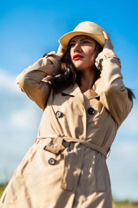 портрет, женский портрет, уличный портрет, шляпа,  portrait, woman portrait, street portrait, hat, colour, цвет *** фото превью