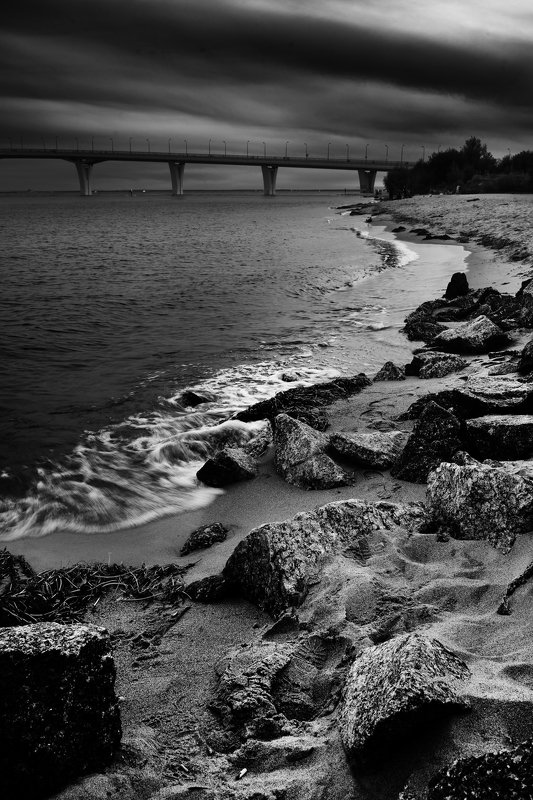 прибой, финский залив Следы прибоя. фото превью