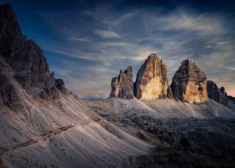 dolomites tre cime italy mountain  фото превью
